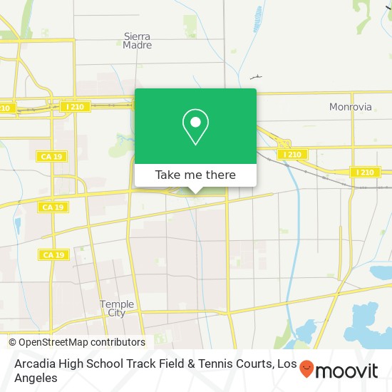 Arcadia High School Track Field & Tennis Courts map
