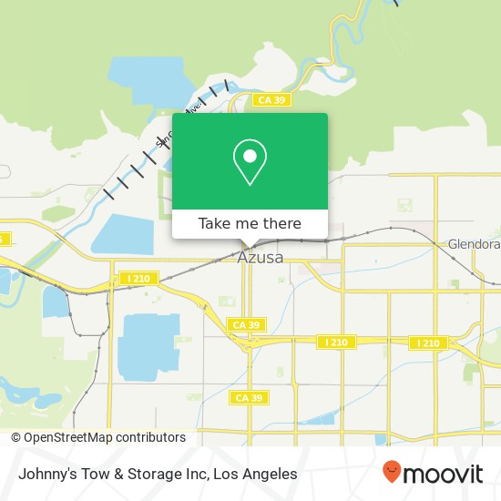 Mapa de Johnny's Tow & Storage Inc