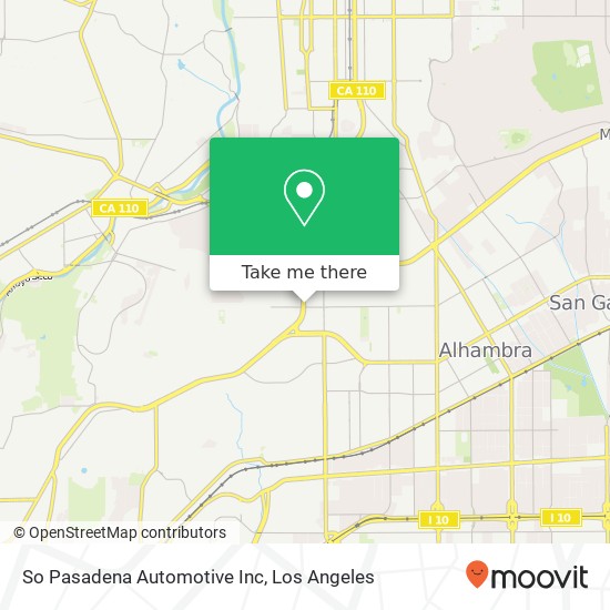 Mapa de So Pasadena Automotive Inc