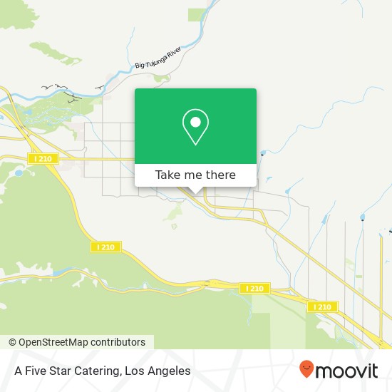 A Five Star Catering map