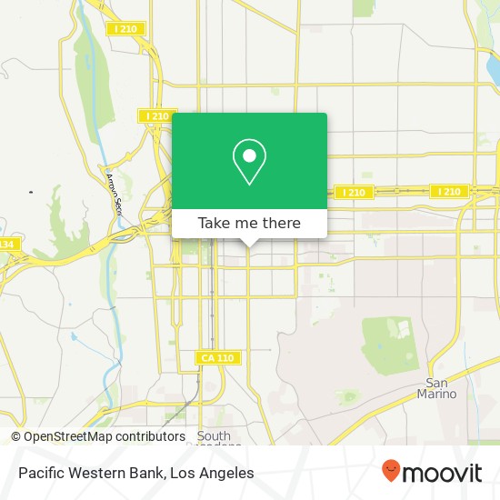 Pacific Western Bank map