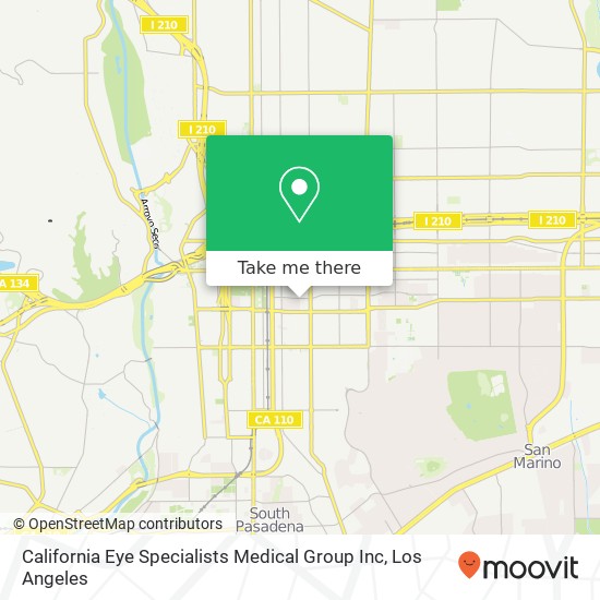 Mapa de California Eye Specialists Medical Group Inc