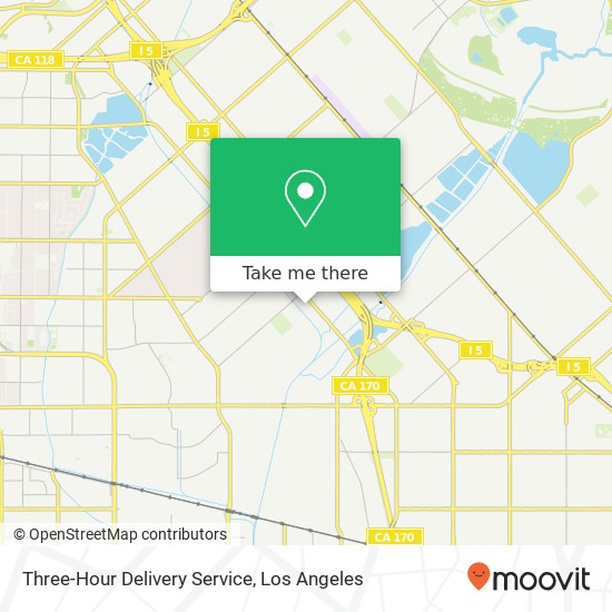 Mapa de Three-Hour Delivery Service