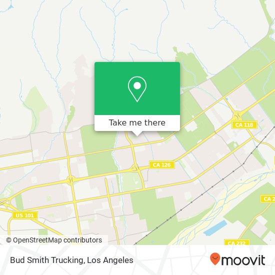 Bud Smith Trucking map