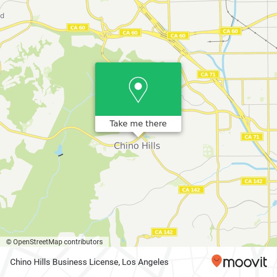 Chino Hills Business License map