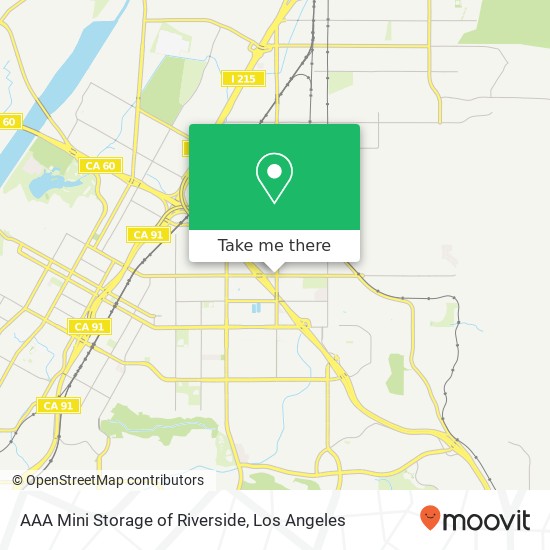 AAA Mini Storage of Riverside map