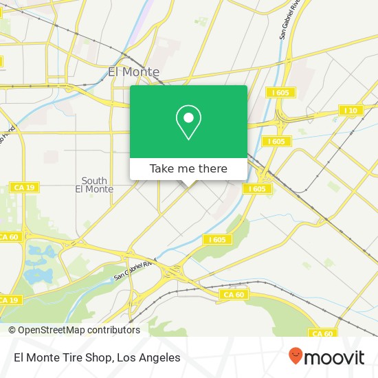 El Monte Tire Shop map