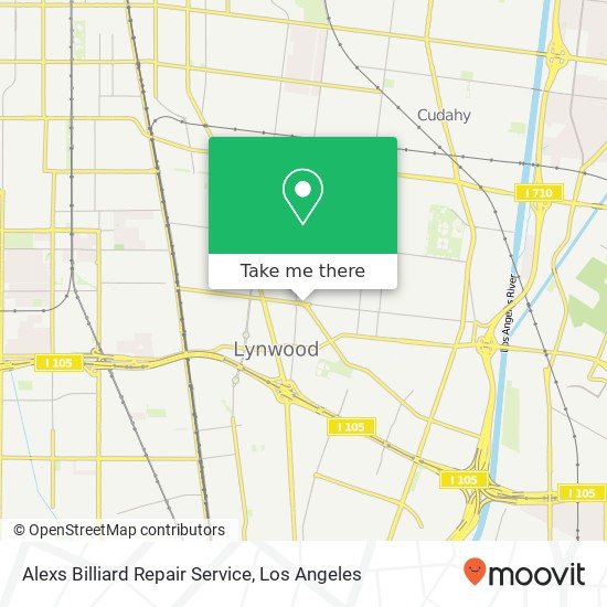 Alexs Billiard Repair Service map