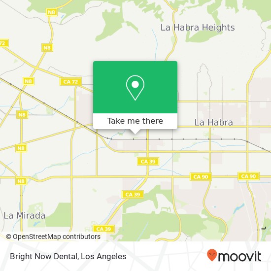 Mapa de Bright Now Dental