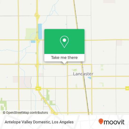 Mapa de Antelope Valley Domestic
