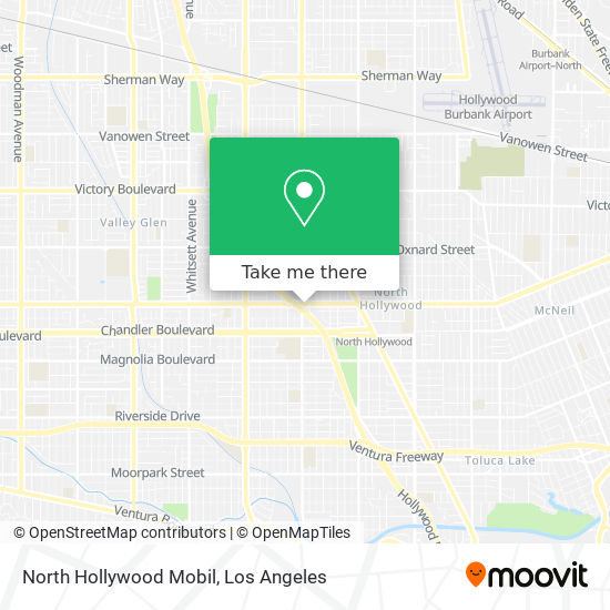 North Hollywood Mobil map