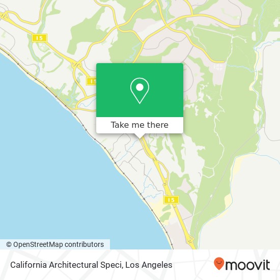 California Architectural Speci map