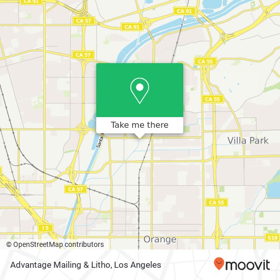 Advantage Mailing & Litho map