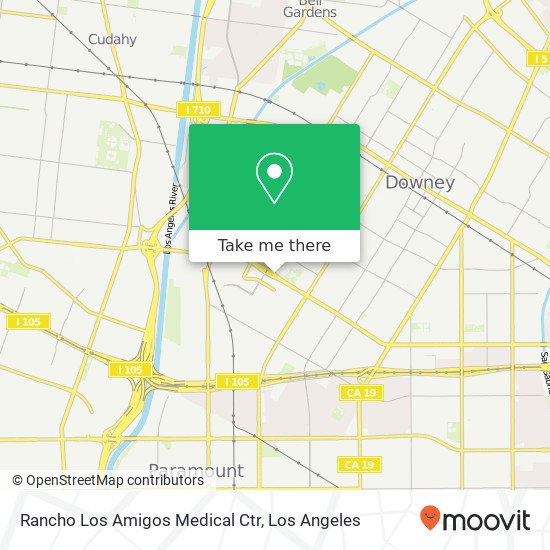 Rancho Los Amigos Medical Ctr map