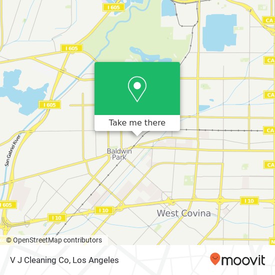 V J Cleaning Co map