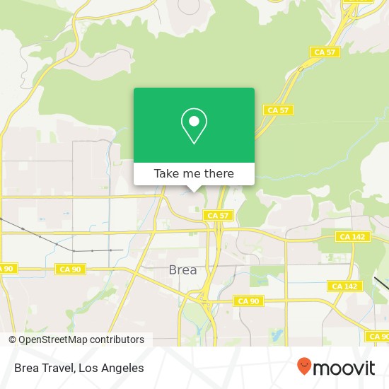 Brea Travel map