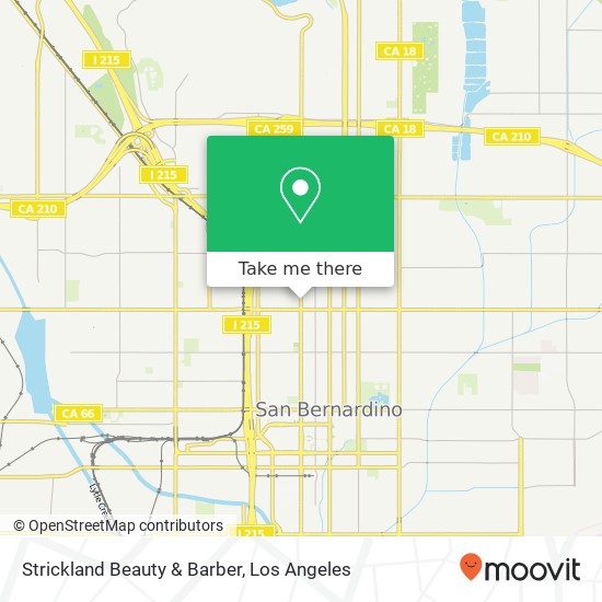 Mapa de Strickland Beauty & Barber