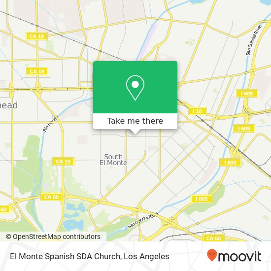 El Monte Spanish SDA Church map