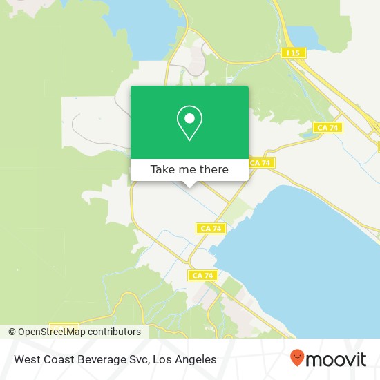 Mapa de West Coast Beverage Svc