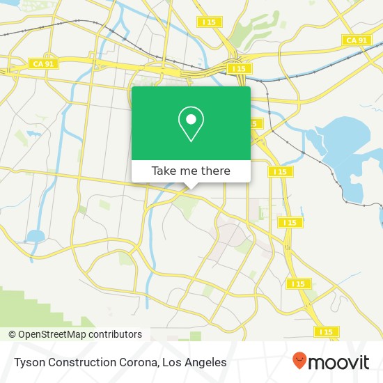 Tyson Construction Corona map