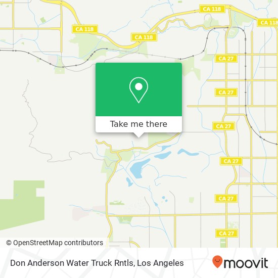 Don Anderson Water Truck Rntls map