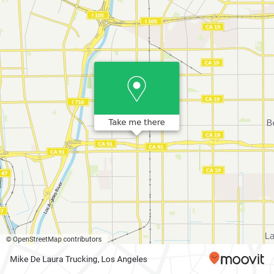 Mike De Laura Trucking map