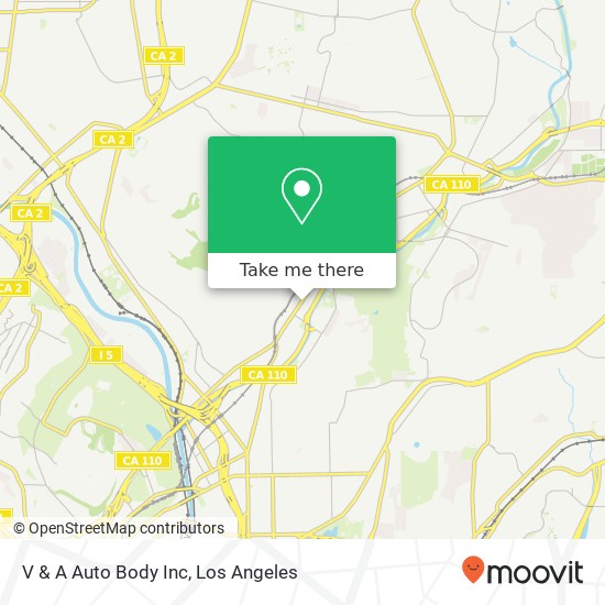 V & A Auto Body Inc map