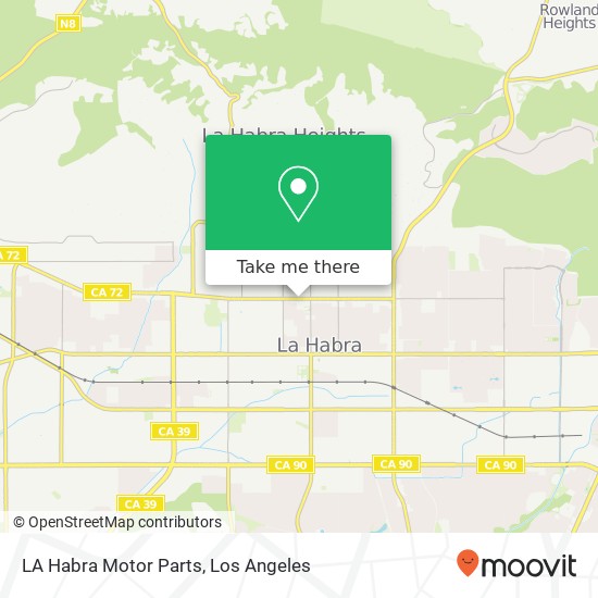 LA Habra Motor Parts map