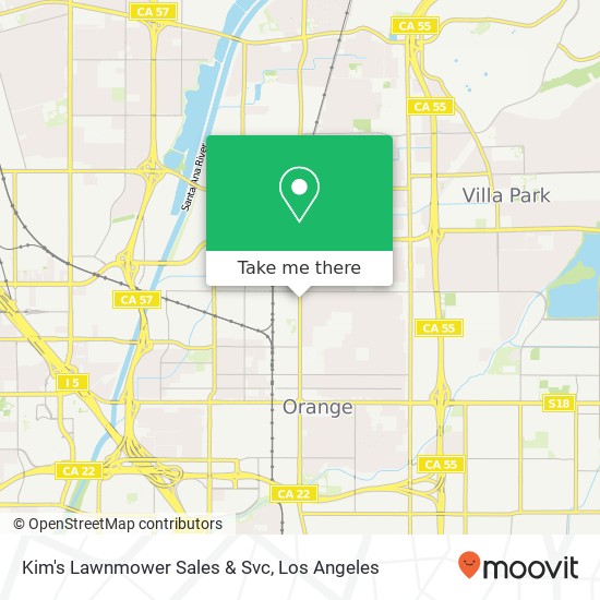 Kim's Lawnmower Sales & Svc map