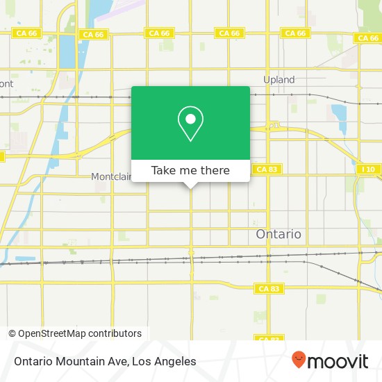 Ontario Mountain Ave map