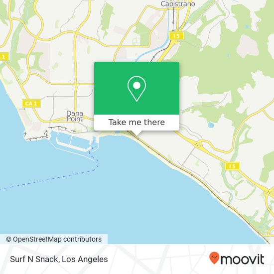 Surf N Snack map