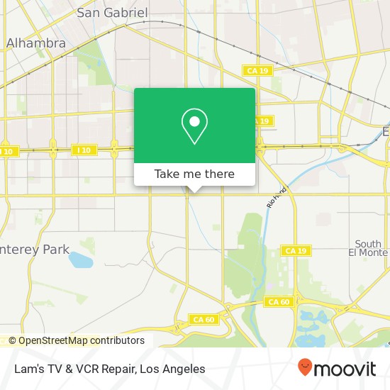 Mapa de Lam's TV & VCR Repair