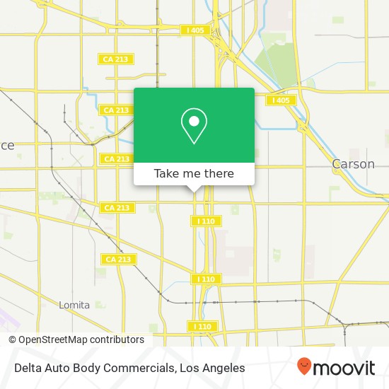 Mapa de Delta Auto Body Commercials