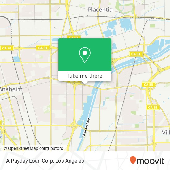 A Payday Loan Corp map