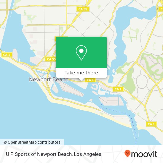 Mapa de U P Sports of Newport Beach