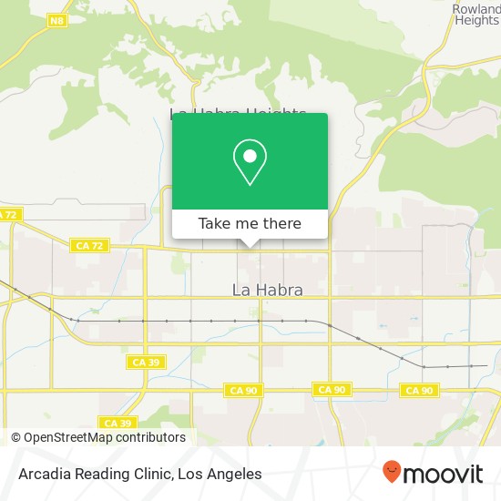 Arcadia Reading Clinic map