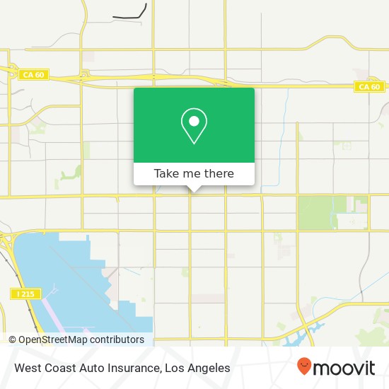 West Coast Auto Insurance map