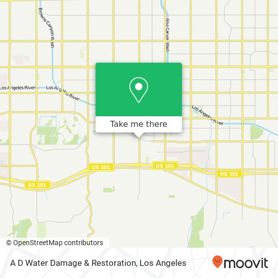 A D Water Damage & Restoration map