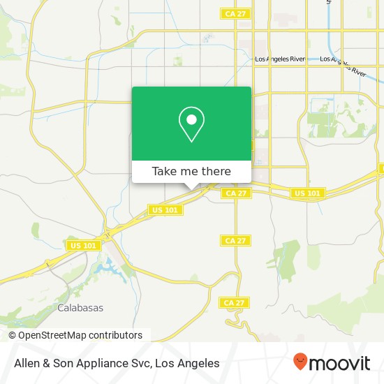 Allen & Son Appliance Svc map