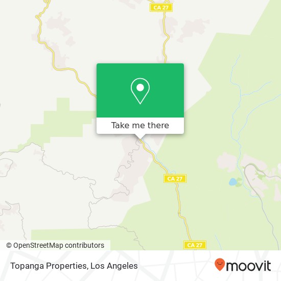 Topanga Properties map