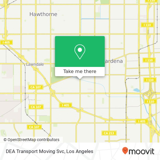 DEA Transport Moving Svc map