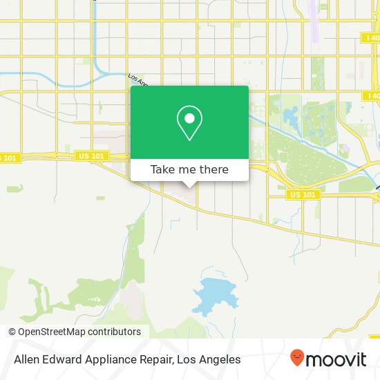 Allen Edward Appliance Repair map