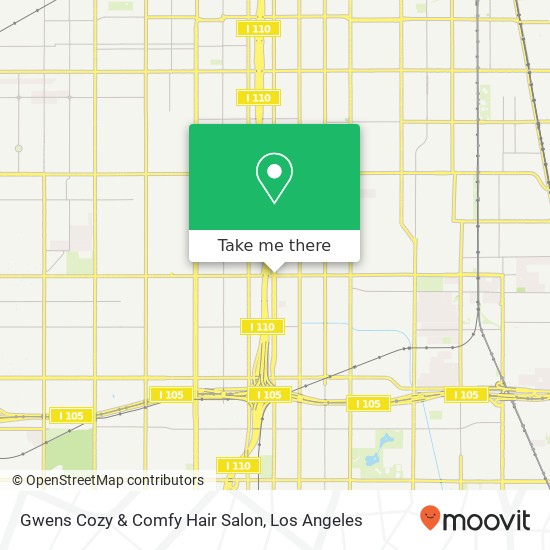 Mapa de Gwens Cozy & Comfy Hair Salon