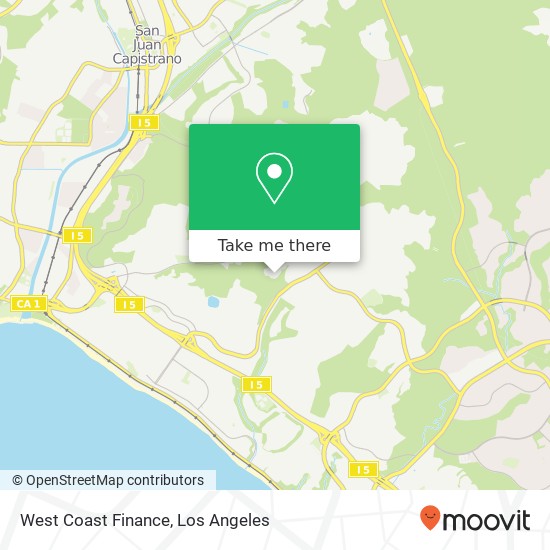 West Coast Finance map