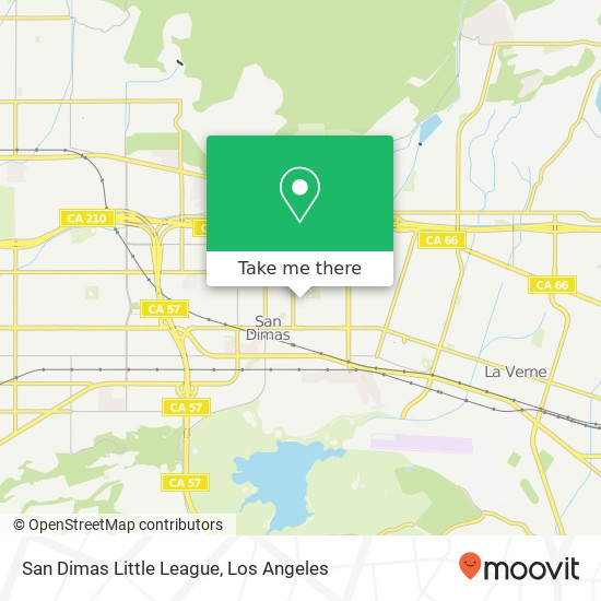 Mapa de San Dimas Little League