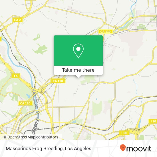 Mascarinos Frog Breeding map