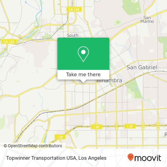 Topwinner Transportation USA map