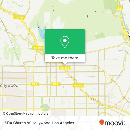 SDA Church of Hollywood map