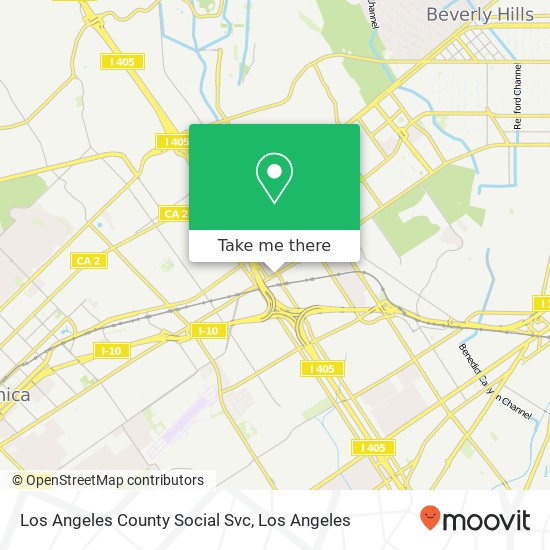 Mapa de Los Angeles County Social Svc