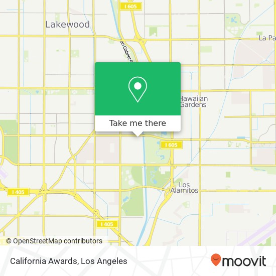 California Awards map